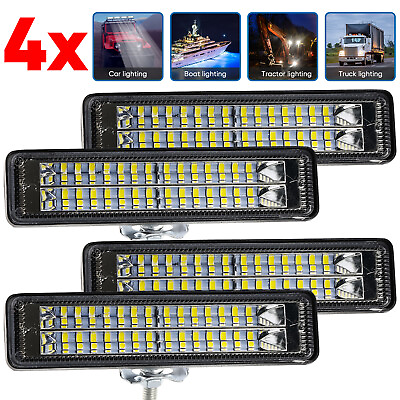 #ad #ad 4Pack 6inch 1000W LED Work Light Bar Spot Flood Off Road Truck Reverse Fog Light $23.99