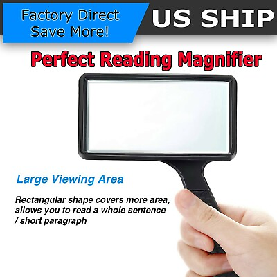 #ad Handheld Rectangular 3X Magnifier Magnifying Glass Loupe For Reading Jewelry US $4.99