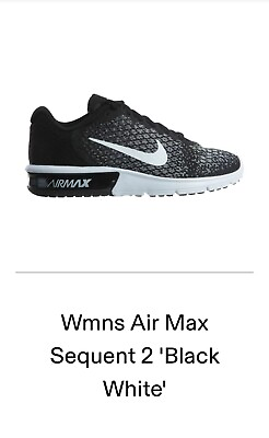 #ad 100% AUTHENTIC NIKE AIR MAX SEQUENT 2 quot;BLACK WHITEquot; SIZE 9 WOMEN SKU#852465 002 $39.99