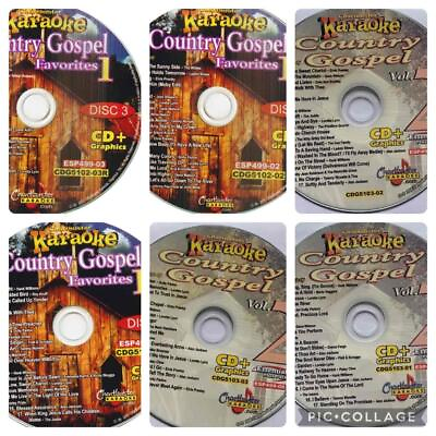 #ad CHARTBUSTER COUNTRY GOSPEL 6 CDG DISCS KARAOKE SET 5102 5103 CDS MUSIC SONGS $45.45