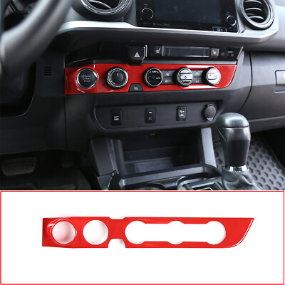 #ad Red ABS High equipped Air Console Panel Decoration Cover For Toyota Tacoma 16 20 $19.99
