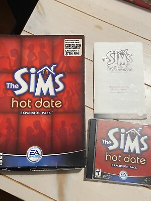 #ad The Sims Hot Date Expansion Pack Big Box PC Video Game With Manual Complete $10.00