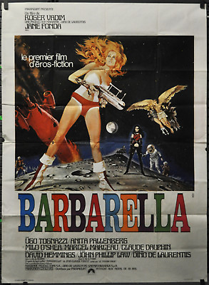 #ad Barbarella 1968 ORIG 45X62 FRN quot;GRANDEquot; MOVIE POSTER JANE FONDA JOHN PHILLIP LAW $400.00