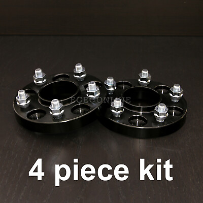 #ad 4pc 1quot; 5x4.5 to 5x4.5 Black Wheel Spacers Hubcentric for Ford 70.5 1 2quot; Stud $110.86