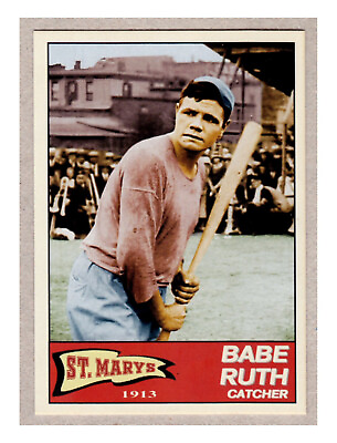 #ad Babe Ruth 1913 St Marys School pre rookie MC Peerless series #6 NM cond $8.95