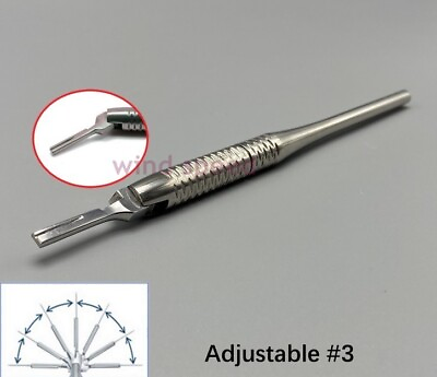 #ad Round Pattern Adjustable 7 Ways Scalpel Blade Handle #3 Surgical Dental Implants $18.39