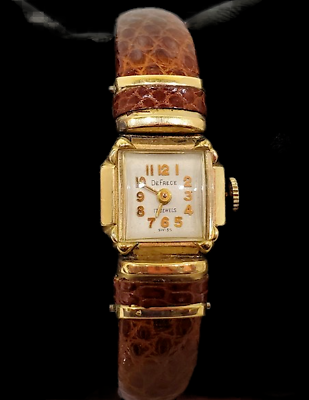 #ad Vintage De Frece Swiss Made Bracelet Wind Up Watch 17 Jewels Ladies Jewelry $194.00