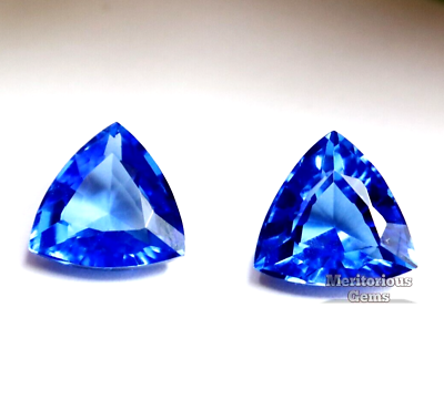 #ad Loose Gemstones Blue Ceylon Natural Sapphire 16 18 Ct Trillion Cut Best Offer $28.07