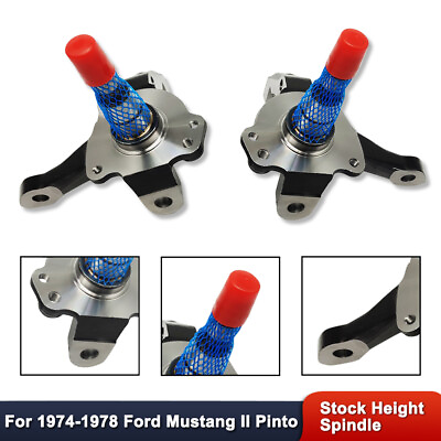 #ad For 1974 78 Ford Mustang II Pinto Stock Height Forged Spindles Set Street Rod $159.68