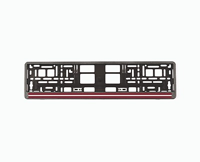 #ad 2X EU License Number Plate Frames Holders Carbon look with the flag of Latvia $30.00