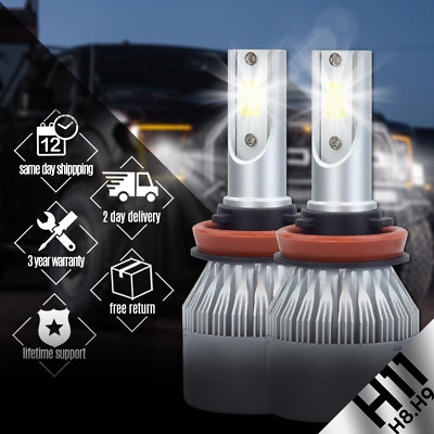 #ad NEW 2x H8 H9 H11 H16 6000K White 100W LED CREE Headlight Bulbs Kit Fog Light $15.98