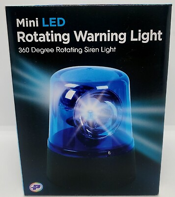 #ad Brand New Mini LED Rotating Warning Light 360 Degree Blue Siren Party Light 🔥 $19.99