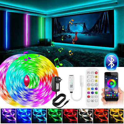 LED Strip Lights 100ft 50ft Bluetooth White RGB Color Changing Room Light 12V US $27.54