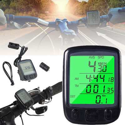 #ad Bike Bicycle Speedometer Computer Wired Road LCD Digital Odometer Waterproof $9.59