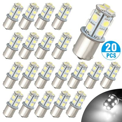 #ad 20x Super White 1156 1141 13 SMD RV Camper Trailer LED Interior Light Bulbs 12V $9.66