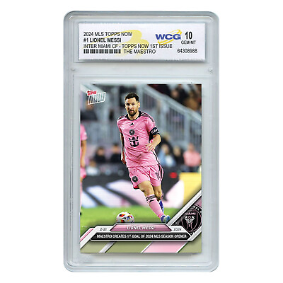 #ad 2024 MLS Topps Now LIONEL MESSI * 1st Issue * Miami Soccer Card #1 GEM MINT 10 $19.95