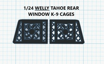 #ad 1 24 WELLY TAHOE REAR WINDOW K 9 CAGES POLICE LED DIORAMA CUSTOM $5.50