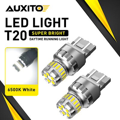 #ad 2x AUXITO T20 7443 W21 5W DRL Daytime Running Light 580 582 Back up Bulb White GBP 12.99