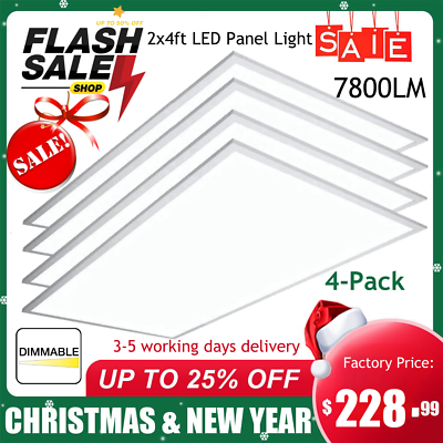 #ad 2x4 Panel Ceiling Light LED Flush Mount Ceiling LightFixture for Office 5000K $205.39