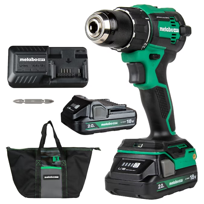 #ad Metabo Brushless Cordless Drill 2 18v Batteries Charger and Soft Bag Included $172.98