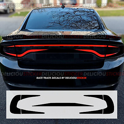 #ad For 15 23 Charger Black Tail Light Decal RaceTrack PreCut Overlay Rear Vinyl D10 $25.99