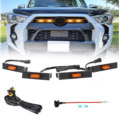#ad #ad Front Grill Raptor LED Amber Lights For 2020 2022 Toyota 4Runner Off Road Sport $42.78