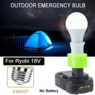 #ad Emergency Bulbs For Ryobi 18V Battery LED Light Backup E27 LED Bulb Outdoor $9.99