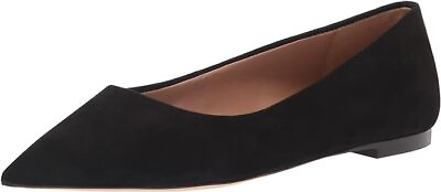 #ad Sam Edelman Wanda Black Leather Pointed Toe Slip On Fashion Ballet Flats Shoes $57.00