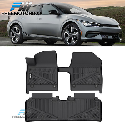 #ad Fits 22 24 Kia EV6 All Weather 3D Molded Floor Mats 1st 2nd Row Carpet Liner TPE $75.99