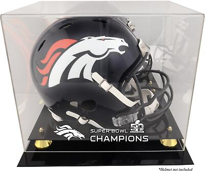 #ad Denver Broncos Golden Classic Helmet Super Bowl 50 Champs Logo Case $89.99