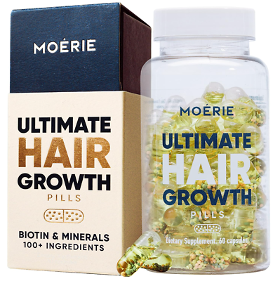 #ad Moerie ultimate hair growth pills Supplement 60 Ct Men Women Biotin FAST SHIP $31.49
