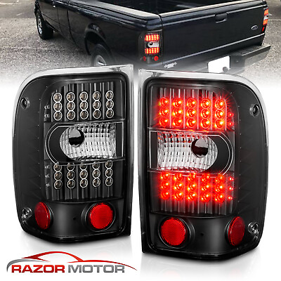 #ad 2001 2011 Ford Ranger Red Clear Black LED Tail Lights Mod G2 $123.56