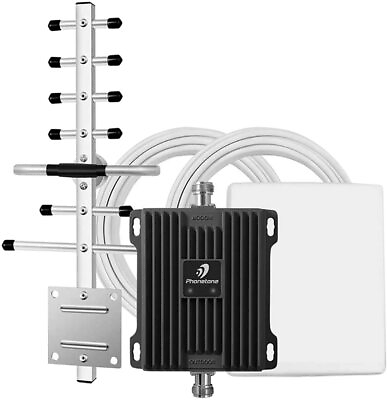 #ad 3G LTE Cell Phone Signal Booster 850 1900MHz Improve Call Band 5 2 Repeater Kit $128.80
