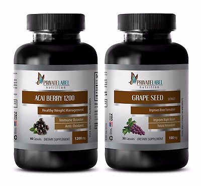 #ad Antioxidant all in one GRAPE SEED EXTRACT ACAI BERRY COMBO 2B grape seed $36.21