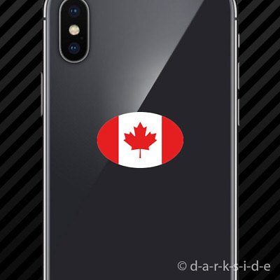 #ad 2x Euro Oval Canadian Flag Cell Phone Sticker Mobile canada $3.99