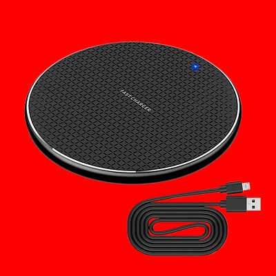 #ad NEW Wireless Fast Charger Pad USB Cable for Samsung Galaxy Note 9 SM N960U Phone $18.23