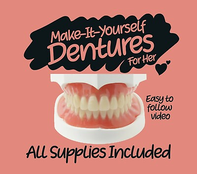 DIY Denture Kit Homemade Dentures Custom Full or Partials $98.00