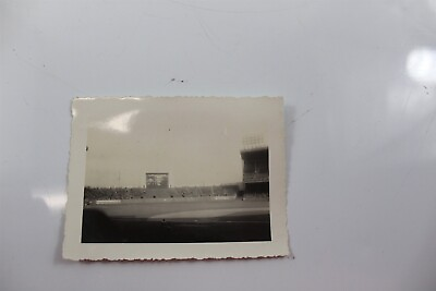 #ad Black amp; White Photo Baseball Park amp; Scoreboard Cleveland Stadium Vintage $10.45