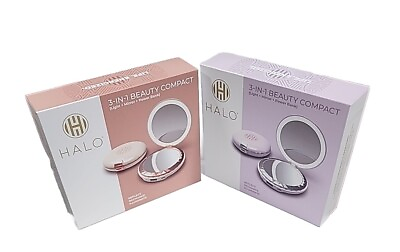#ad HALO 3 In 1 Beauty Compact Light mirror power bank Choose Color $24.99