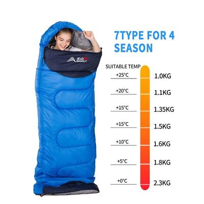 #ad Cold Weather Sleeping Bag Camping Adult Ultralight Degree Survival Waterproof $37.99