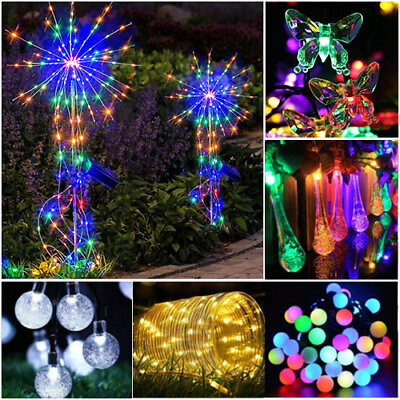 #ad Outdoor LED Solar String Lights Waterproof Patio Garden Yard Party Decor Light $9.20