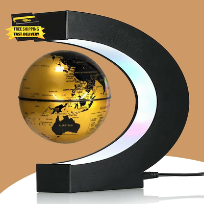 #ad Magnetic Levitation Floating Globe with LED Light Office Decor Levitating Glob $49.11