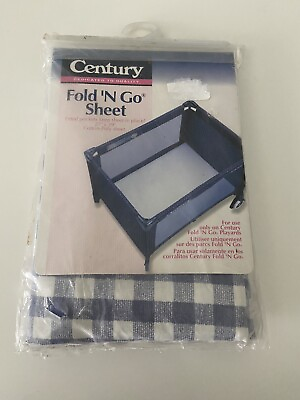 #ad Vtg Century Pack N Play Sheet Fitted Portable Playard Crib Sheets 39 x 27 NOS $19.99