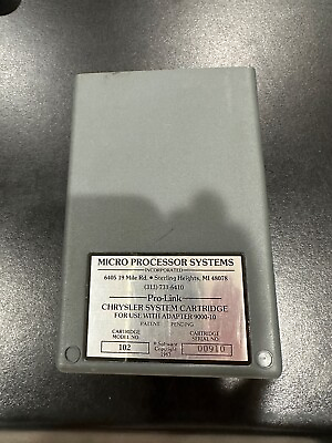 #ad Micro Processor Systems MPSI Pro Link Chrysler System Cartridge Model No. 102 $49.99
