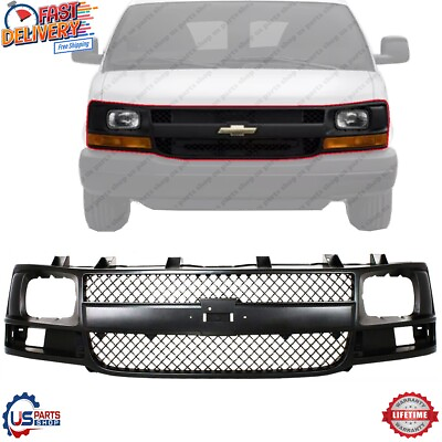 #ad New Front Grill Grille Assembly Fits 2003 2017 Chevrolet Express 1500 2500 3500 $161.35