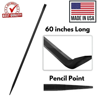 #ad 60quot; Steel Digging Bar Heavy Duty Pencil Point Pry Wrecker Plumber Spud USA Made $215.58