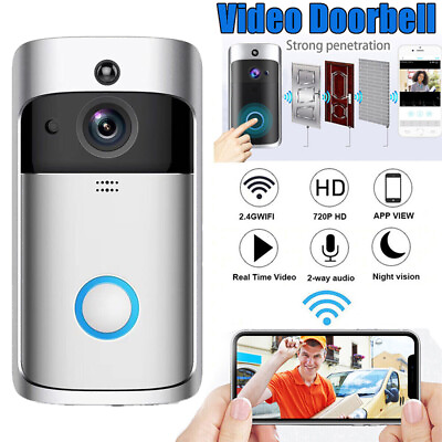 #ad Smart Wireless WiFi Video Doorbell Phone Door Ring Intercom Security Camera Bell $29.05