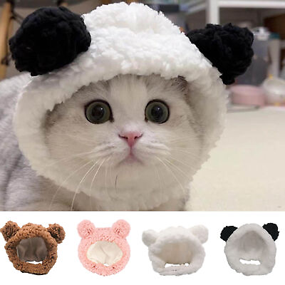 #ad Cat Puppy Small Dog Headwear Funny Hat Animal Bear Costume Hat for Cat Kitten $9.89