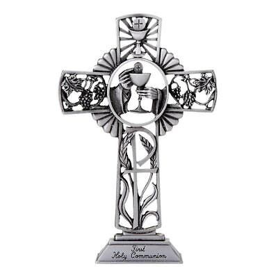 #ad First Communion Standing Cross Size 6 in H with beautiful details and elegance $45.88