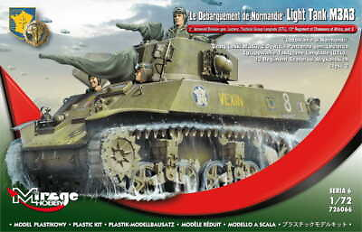 #ad MIRAGE 726066 1:72 Light Tank M3A3 2nd Armored Div. gen. Leclerc $19.90